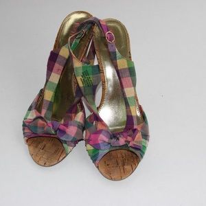 MIA Pastel Cork-Bottom Slingbacks